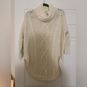 Express Cream Cowl Neck Sweater